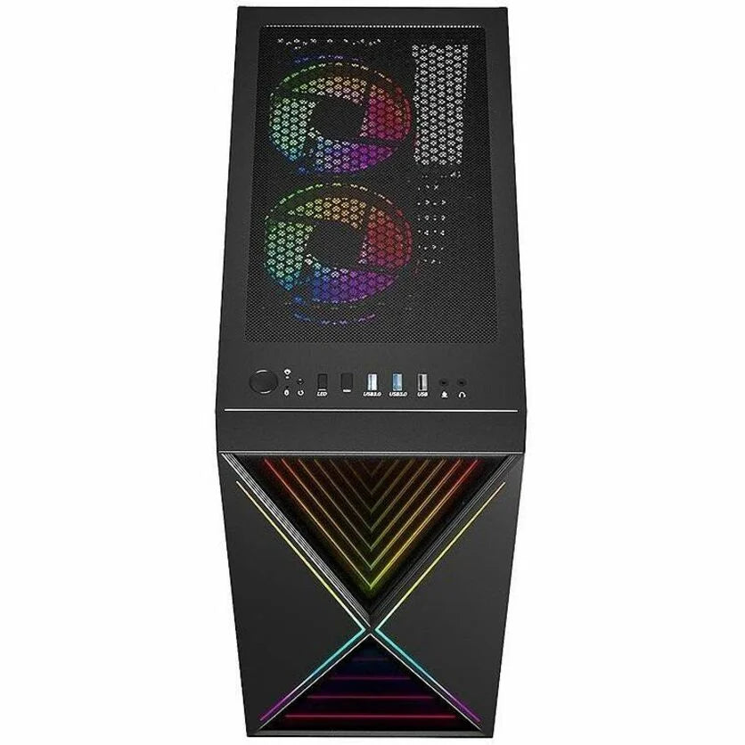 B-Blackwidow-Rgb Black Gaming PC ATX Case with 3 X PWM 120Mm ARGB Fans and Support up to EATX Board