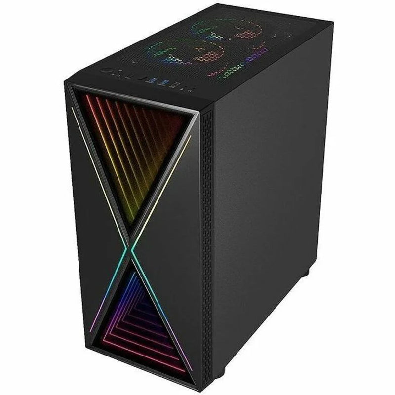B-Blackwidow-Rgb Black Gaming PC ATX Case with 3 X PWM 120Mm ARGB Fans and Support up to EATX Board