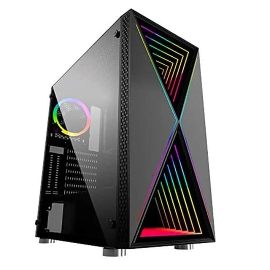 B-Blackwidow-Rgb Black Gaming PC ATX Case with 3 X PWM 120Mm ARGB Fans and Support up to EATX Board