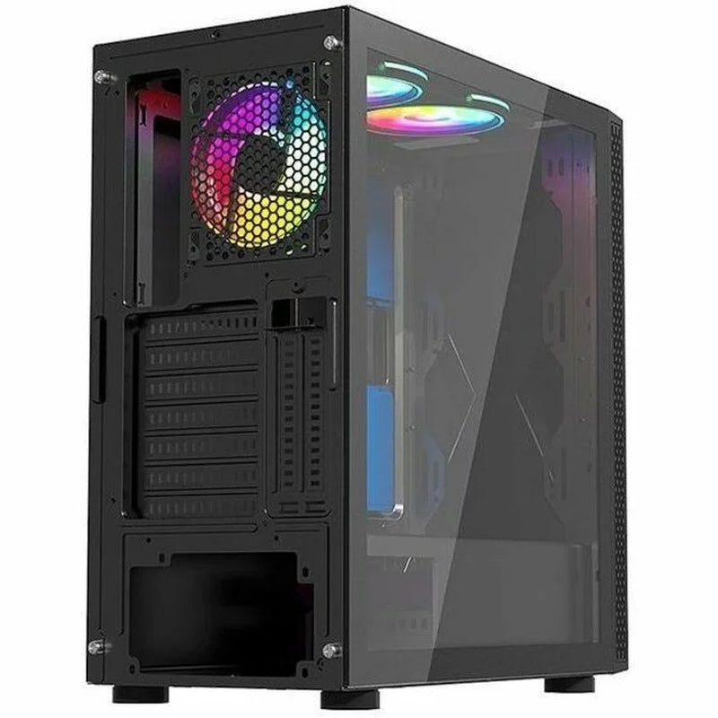 B-Blackwidow-Rgb Black Gaming PC ATX Case with 3 X PWM 120Mm ARGB Fans and Support up to EATX Board